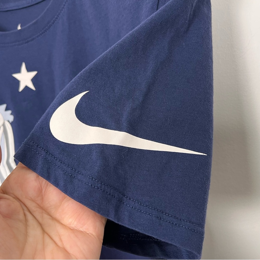 Nike Navy France 🇫🇷 National Team FFF Crest Blue Rooster Graphic Tee Size Large - Picture 4 of 9